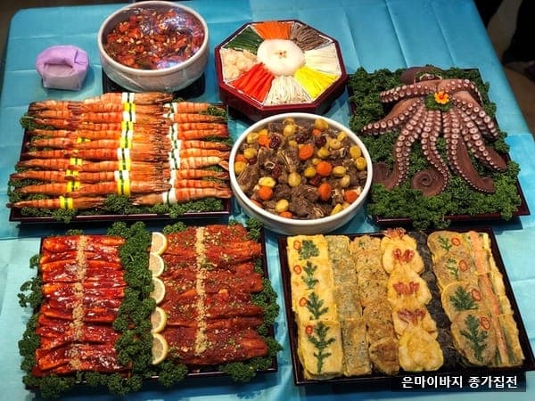 결혼식당일이나 전날 보내는 이바지음식